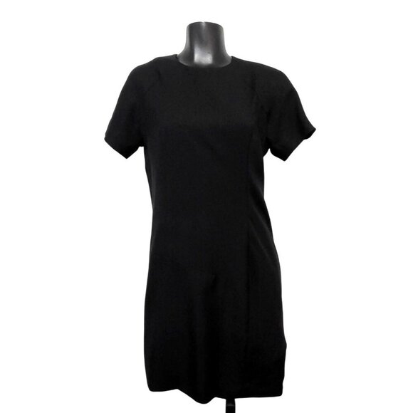 Acne Studios Trivial Black Draped Shift Dress Minimalist LBD - Picture 3 of 12
